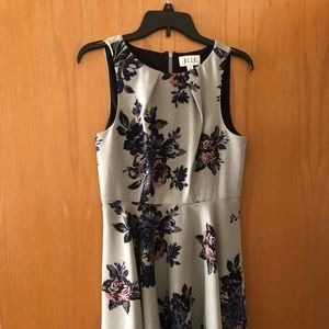 Elle Gray Floral Print Dress
